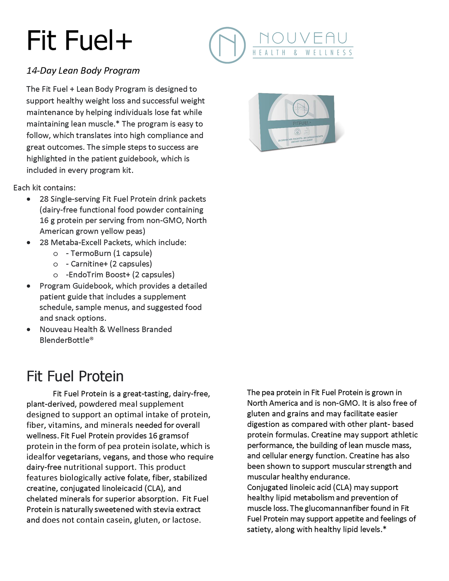 Fit Fuel+ Lean Body Program